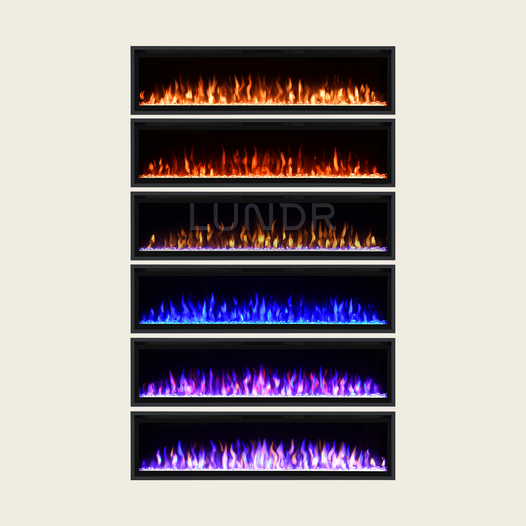 ASTRID – Elektrische Sfeerhaard - 42 inch - 106 cm – Inbouwhaard