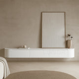 NOOR – Zwevend TV-Meubel 280 cm - Pearl White