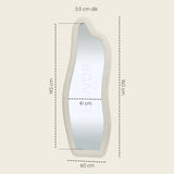 LIVI – Teddy Wandspiegel 160×60 cm – Japandi Ivory