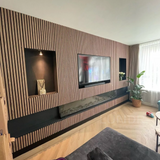 ASKA – Akoestische panelen - Walnoot 280x60 cm