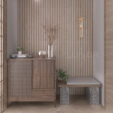 ASKA – Akoestische panelen - Klassiek Eiken met Grijs Vilt 280x60 cm