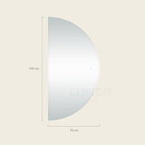 LUND – Halfronde Spiegelkast Beige