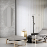 LYRA – 3D Wandpanelen Kunststof – Wit 270×12 cm