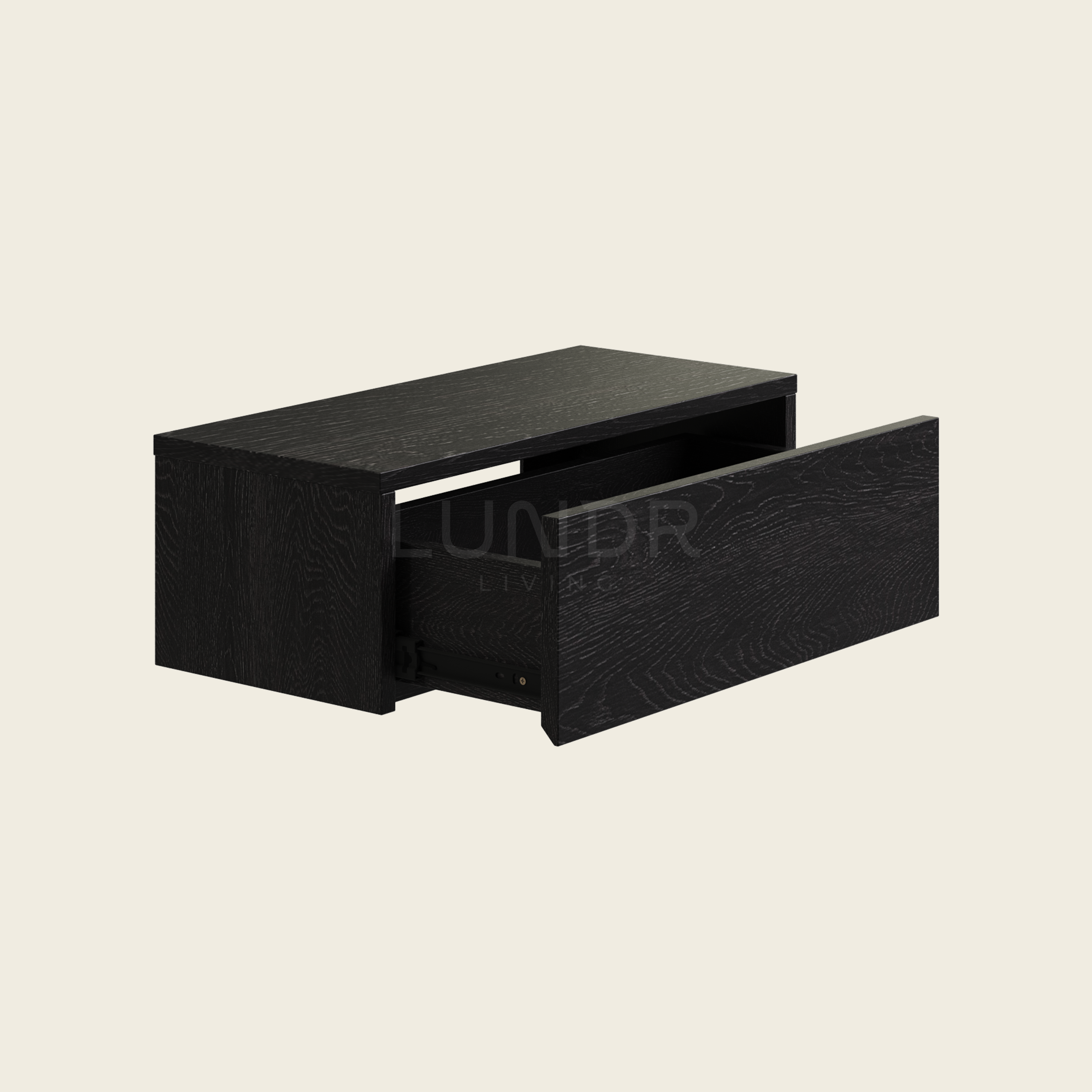 OSLO – Zwevende kast 60x26x20 cm - Zwart