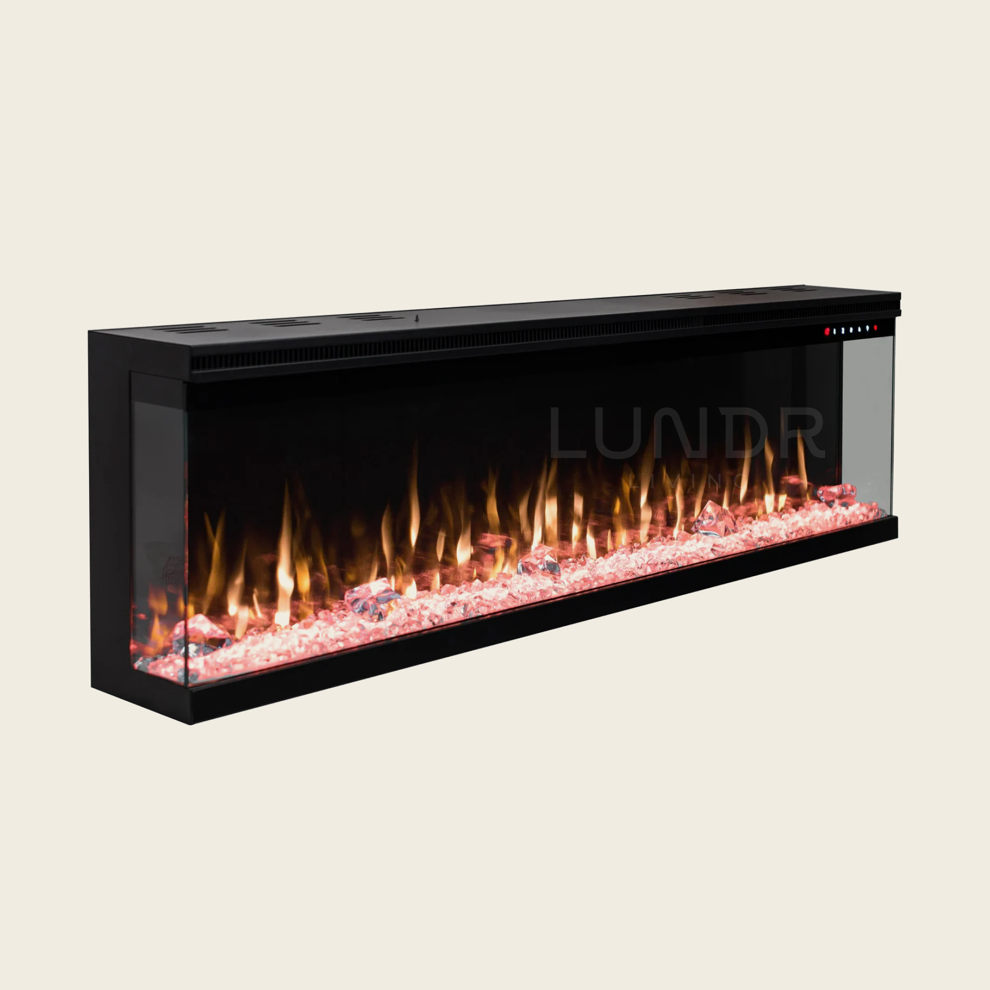 LUMI – Elektrische Sfeerhaard – 72 inch – 182 cm - 3-Zijdige Inbouwhaard - 3D Vlameffect
