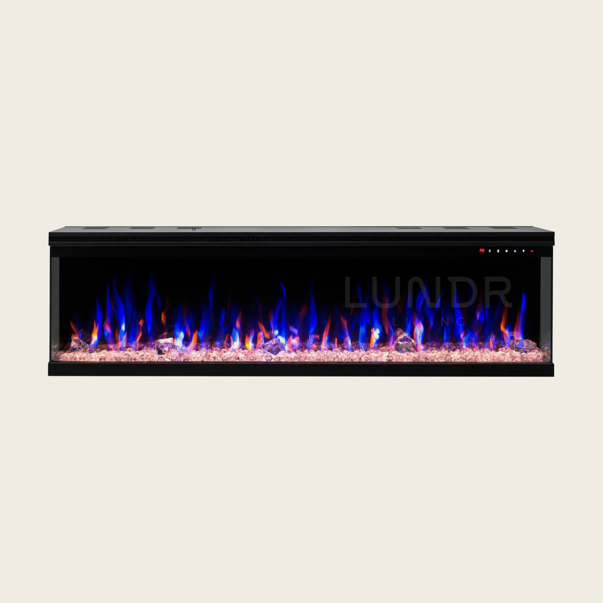 LUMI – Elektrische Sfeerhaard – 72 inch – 182 cm - 3-Zijdige Inbouwhaard - 3D Vlameffect
