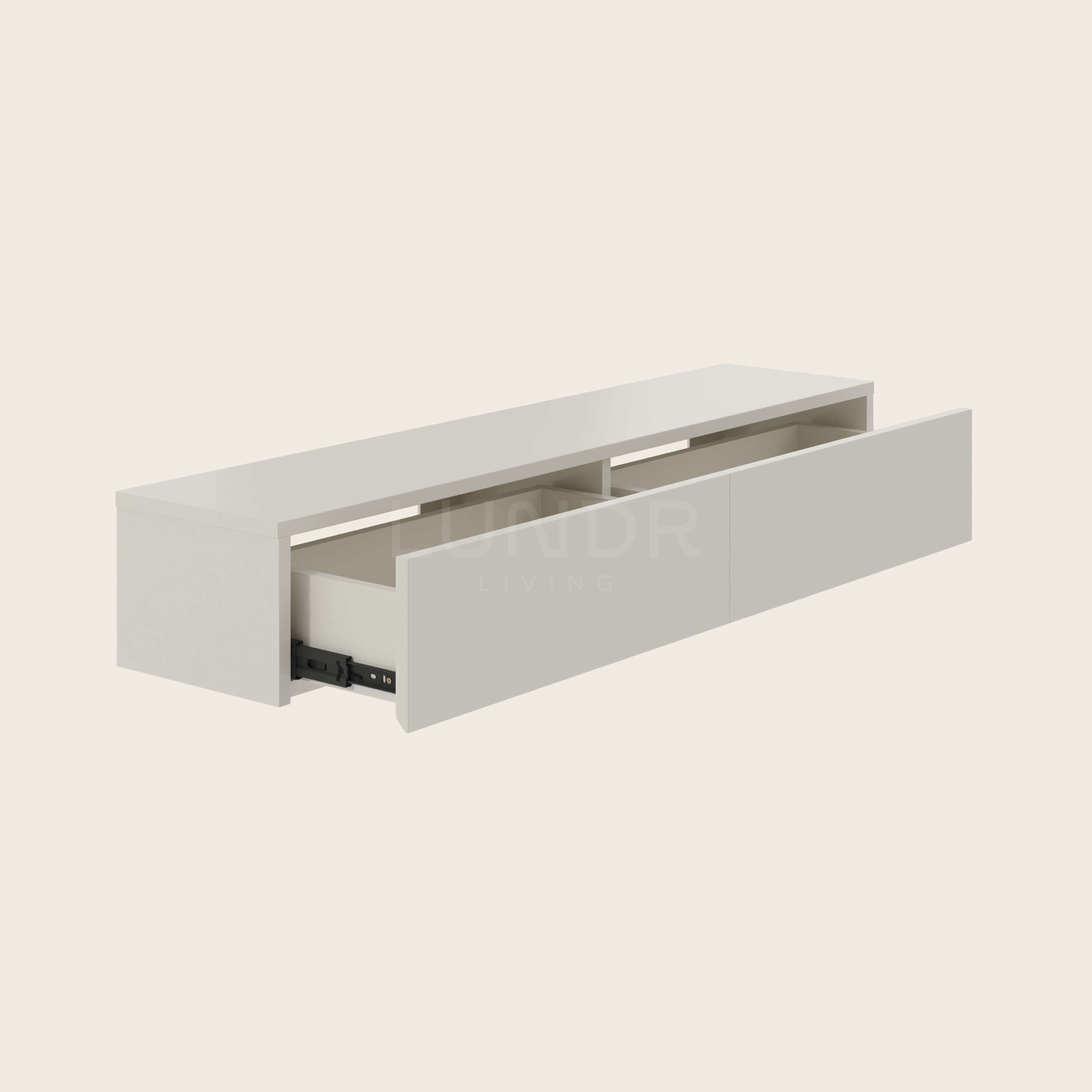 LUND – Zwevende kast 100x26x20 cm – Beige