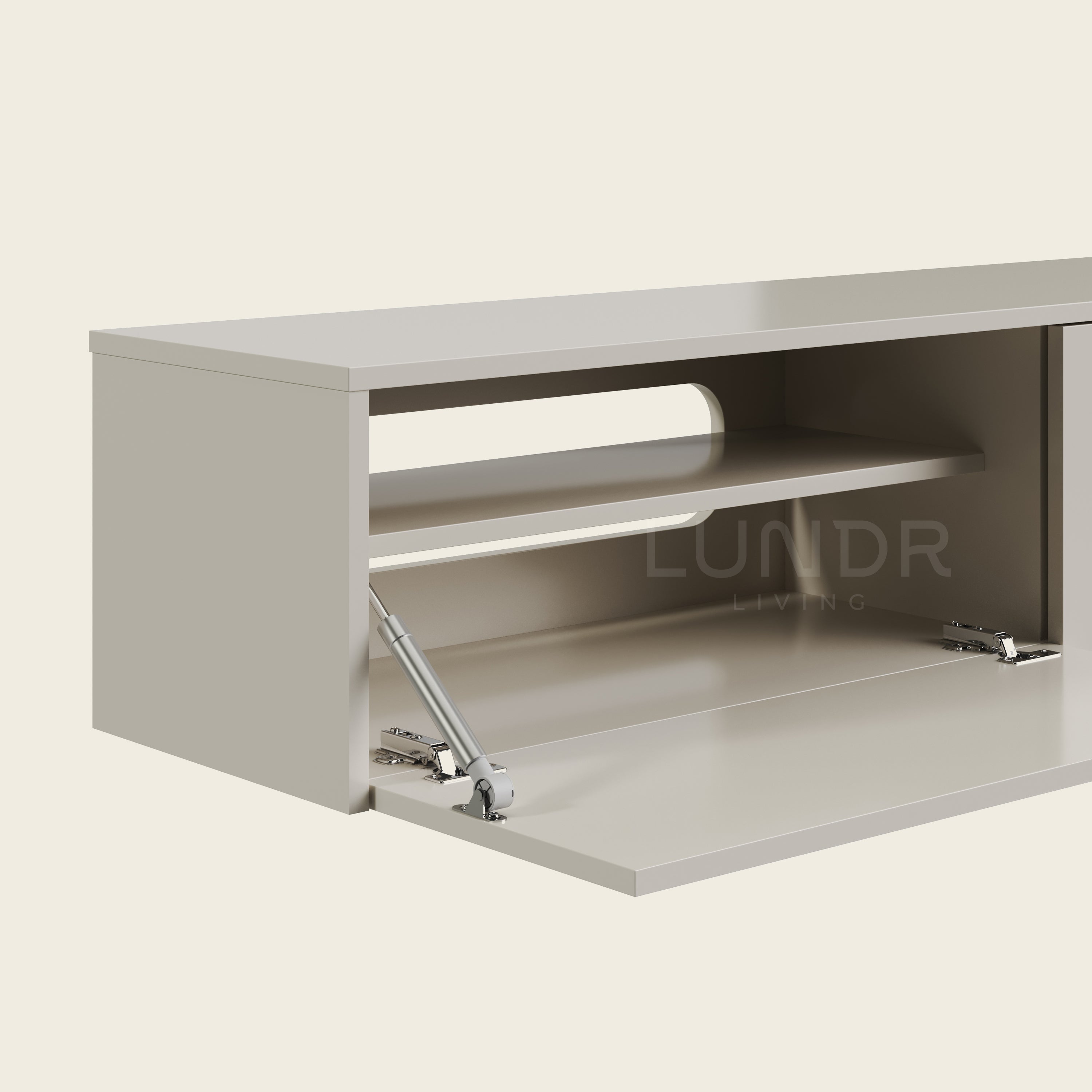 SOREN – Zwevend TV-Meubel 180 cm - Beige