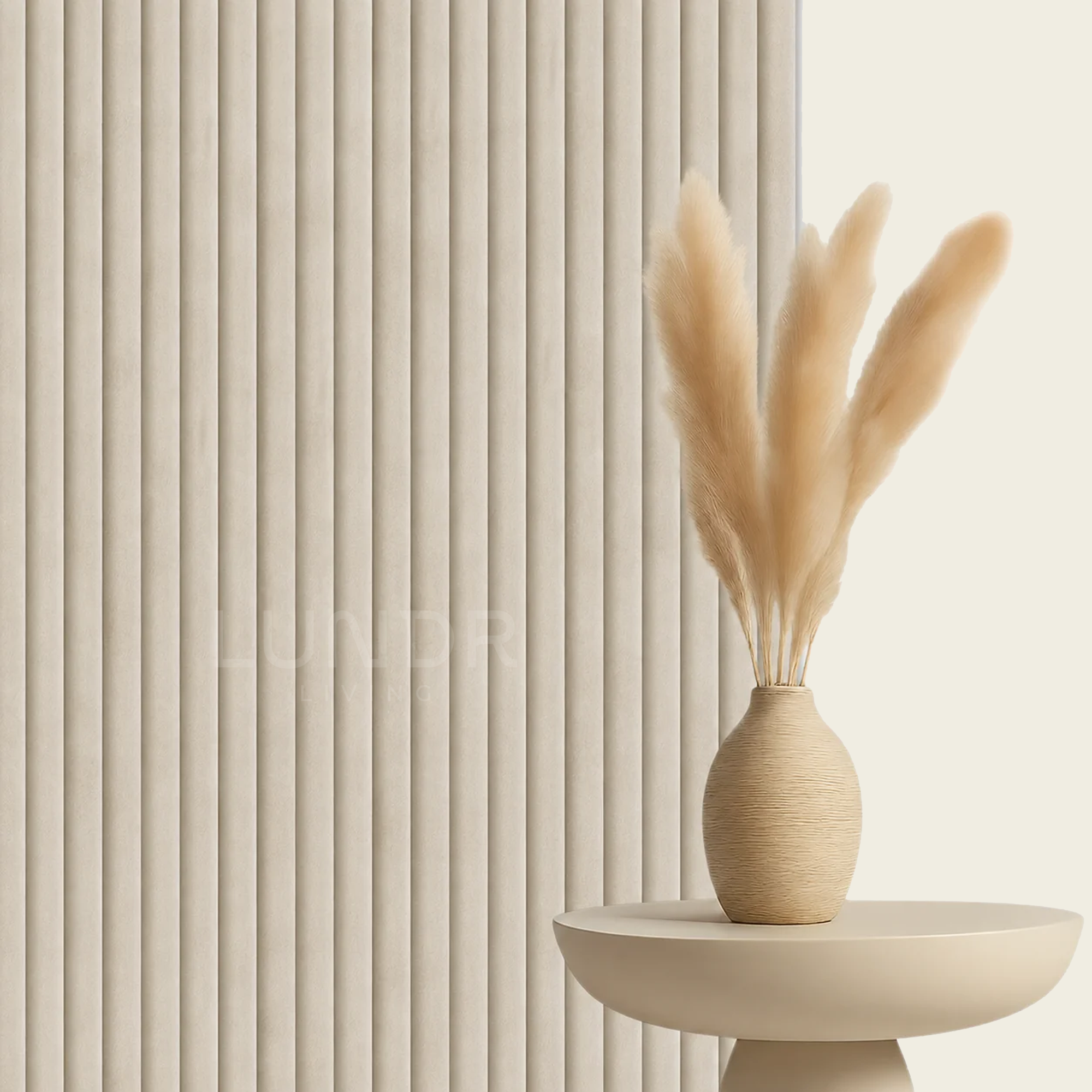 VELORA Brushed - Akoestisch Suede Wandpaneel 280×60 cm – Sandstone
