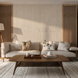 VELORA Brushed - Akoestisch Suede Wandpaneel 280×60 cm – Sandstone