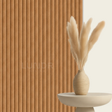 VELORA Brushed - Akoestisch Suede Wandpaneel 280×60 cm – Cognac