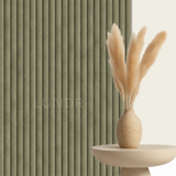 VELORA Brushed - Akoestisch Suede Wandpaneel 280×60 cm – Olive Green