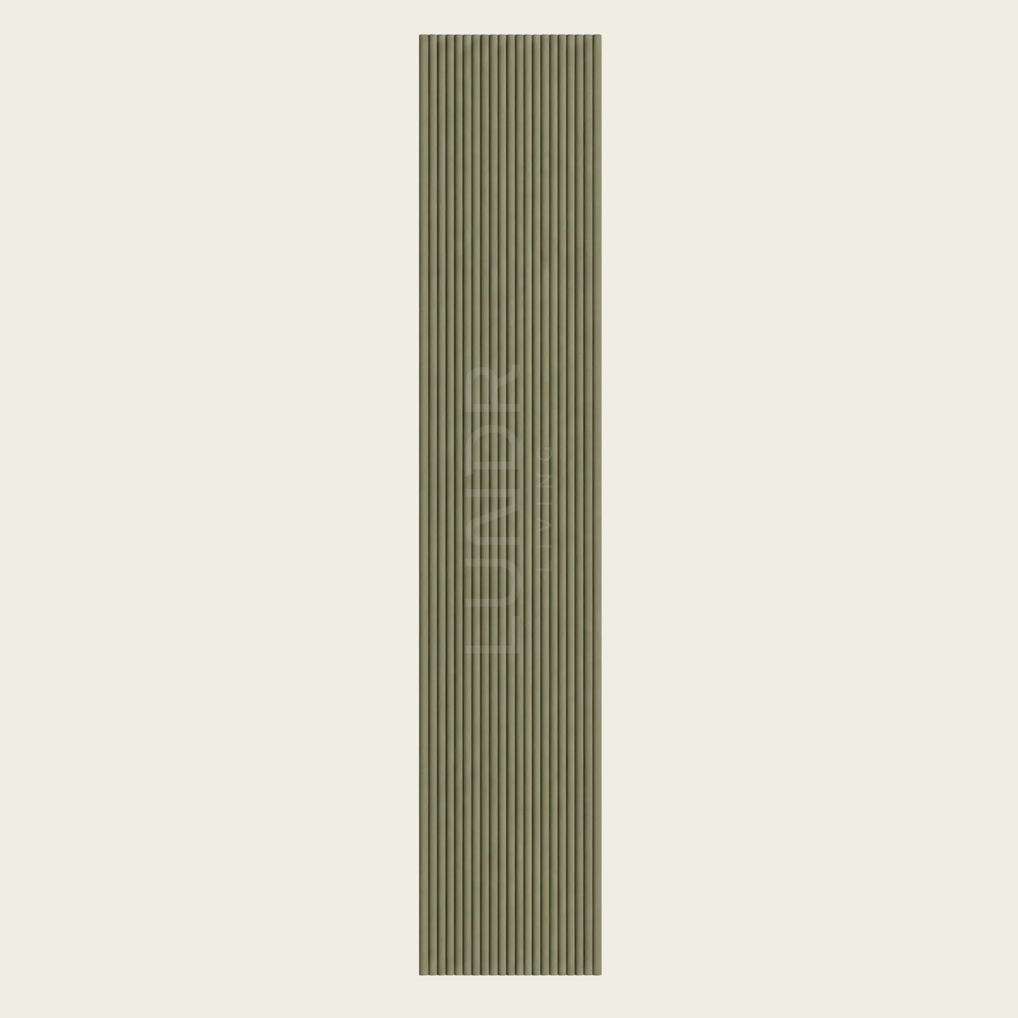 VELORA Brushed - Akoestisch Suede Wandpaneel 280×60 cm – Olive Green