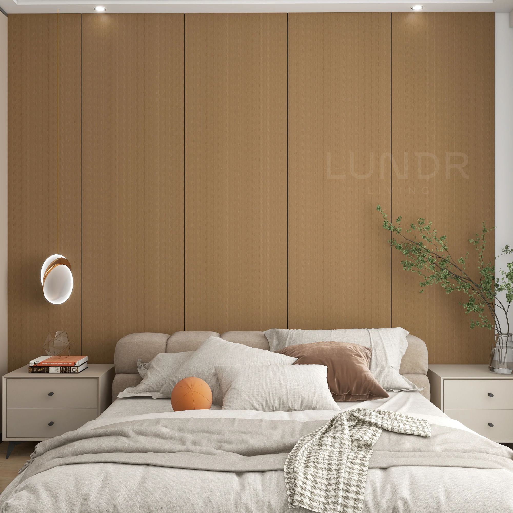 LOMA – Akoestische wandpanelen – Eiken Mokka 270 × 60 cm