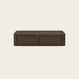HALLA – Zwevende kast 80 x 27 x 15 cm - Walnut Oak