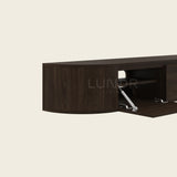 NOOR – Zwevend TV-Meubel 280 cm - Walnoot