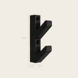 LUND – Dubbele Wandhaak - Zwart - Akoestische wandpanelen