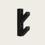 LUND – Dubbele Wandhaak - Zwart - Akoestische wandpanelen